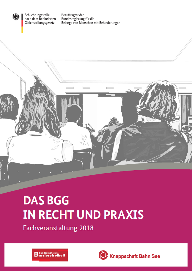 Auf dem Bild ist das Cover der Fachveranstaltung "Das BGG in Recht und Praxis" zu sehen 
