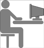 Mensch vor einem Rechner sitzend (Quelle: © capito)
