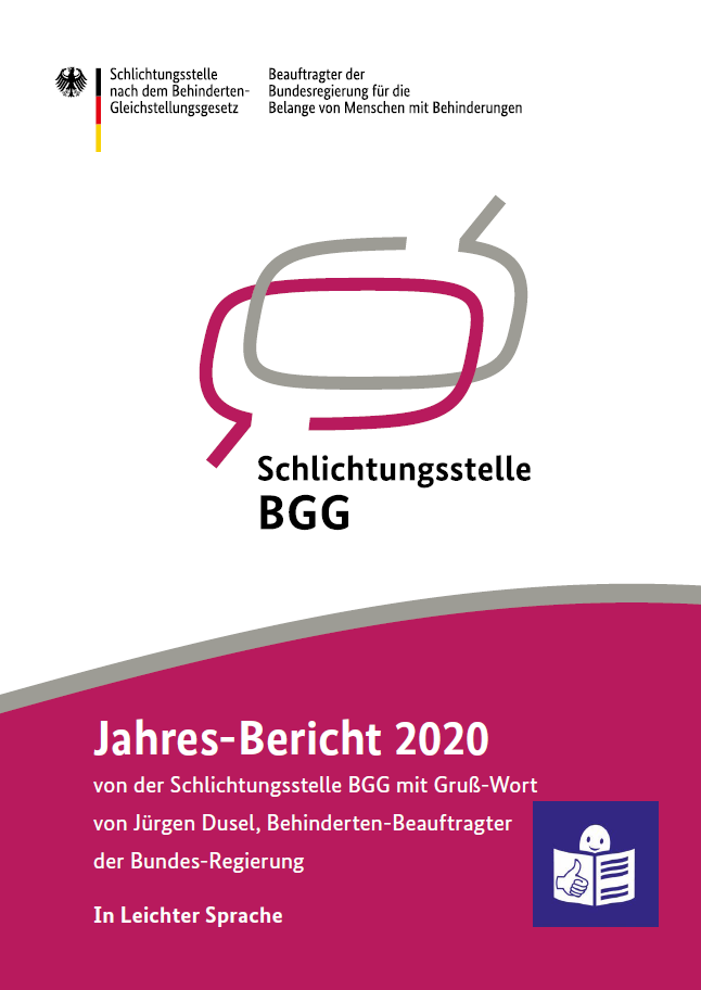 Cover des Jahresberichts 2020 in leichter Sprache